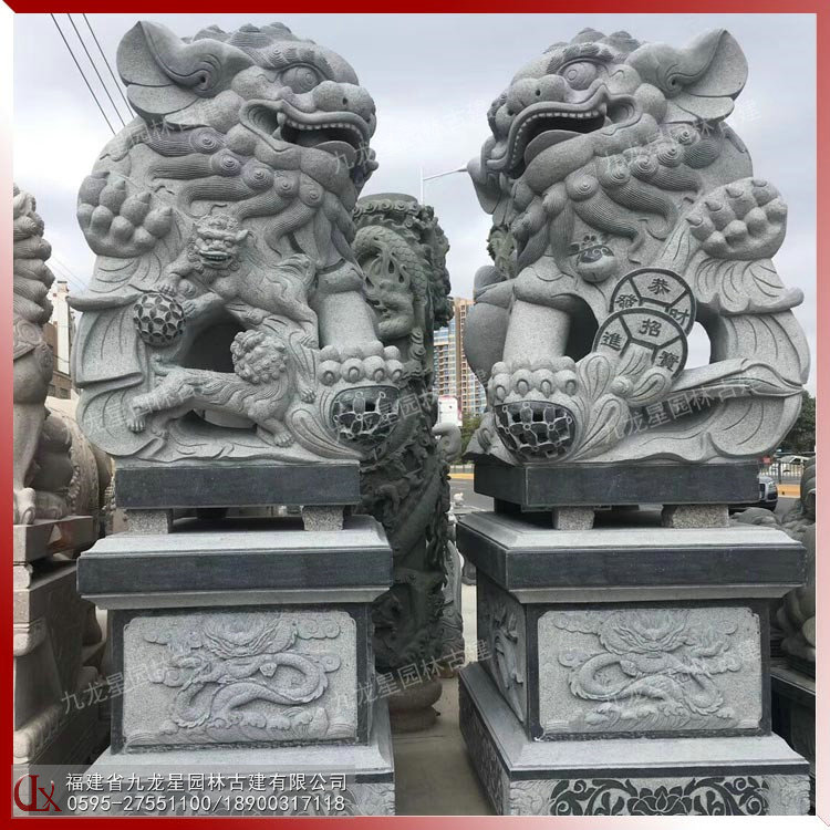 獻錢石獅子